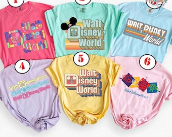Walt Disneyland World Logo T-Shirt, Disneyland World Retro Shirt, Vintage Walt Disneyland World Shirt, Disneyland Family WDW Epcot Theme