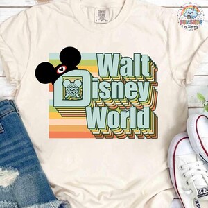 Walt Disneyland World Logo T-Shirt, Disneyland World Retro Shirt, Vintage Walt Disneyland World Shirt, Disneyland Family WDW Epcot Theme image 2