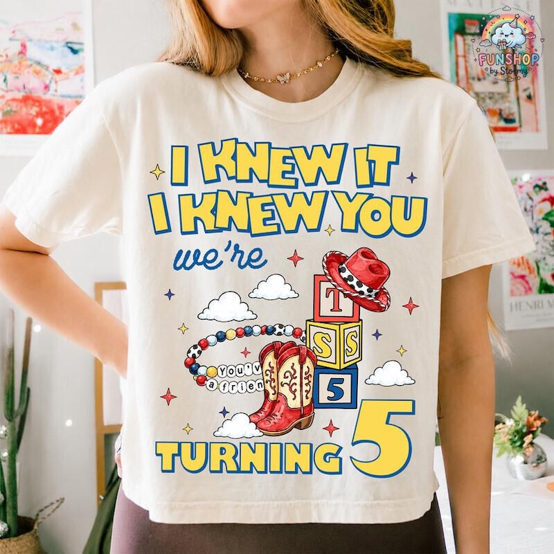 Personalized Toy Story 5 Birthday Shirt, I Knew It I Knew You Tee, Long Live TS Toy Story, You've Got a Friend in Me, Disneyland Birthday afbeelding 1