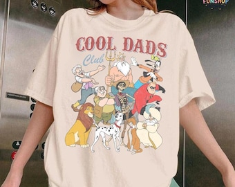 Chemise cool papas club, t-shirt rétro pour pères, vêtements Dingo Mufasa King Triton, voyage de vacances en famille au royaume magique, meilleurs cadeaux pour papa