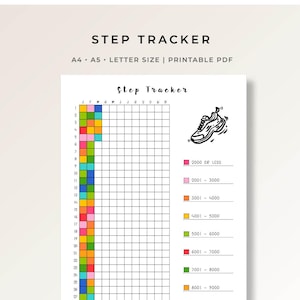 Schritt-Tracker: tägliche Gehgewohnheit PDF (10K Steps Challenge)