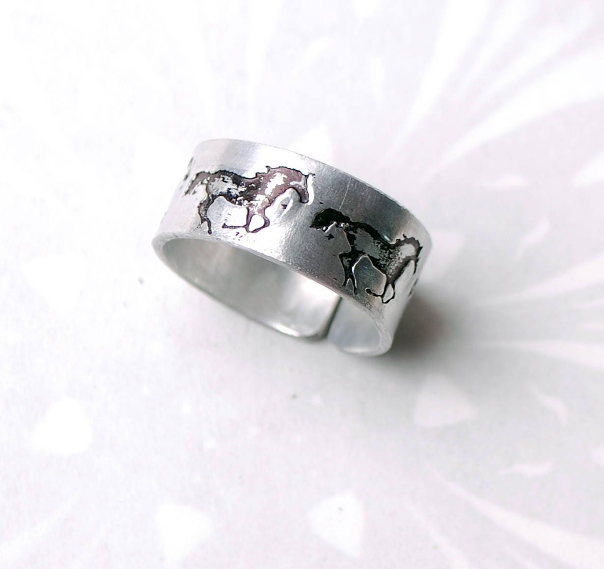 Horse Ring Kelpie Ring Running Horses Wild Horse Ring Etsy