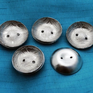 Handmade Aluminum Flower Buttons- Floral William Morris Aluminum ...