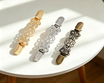 Anti-Expositions-Pulloverclips, Metallclips, kein Nähen erforderlich, bronzefarbene Verschlüsse, ein Geschenk für Mütter