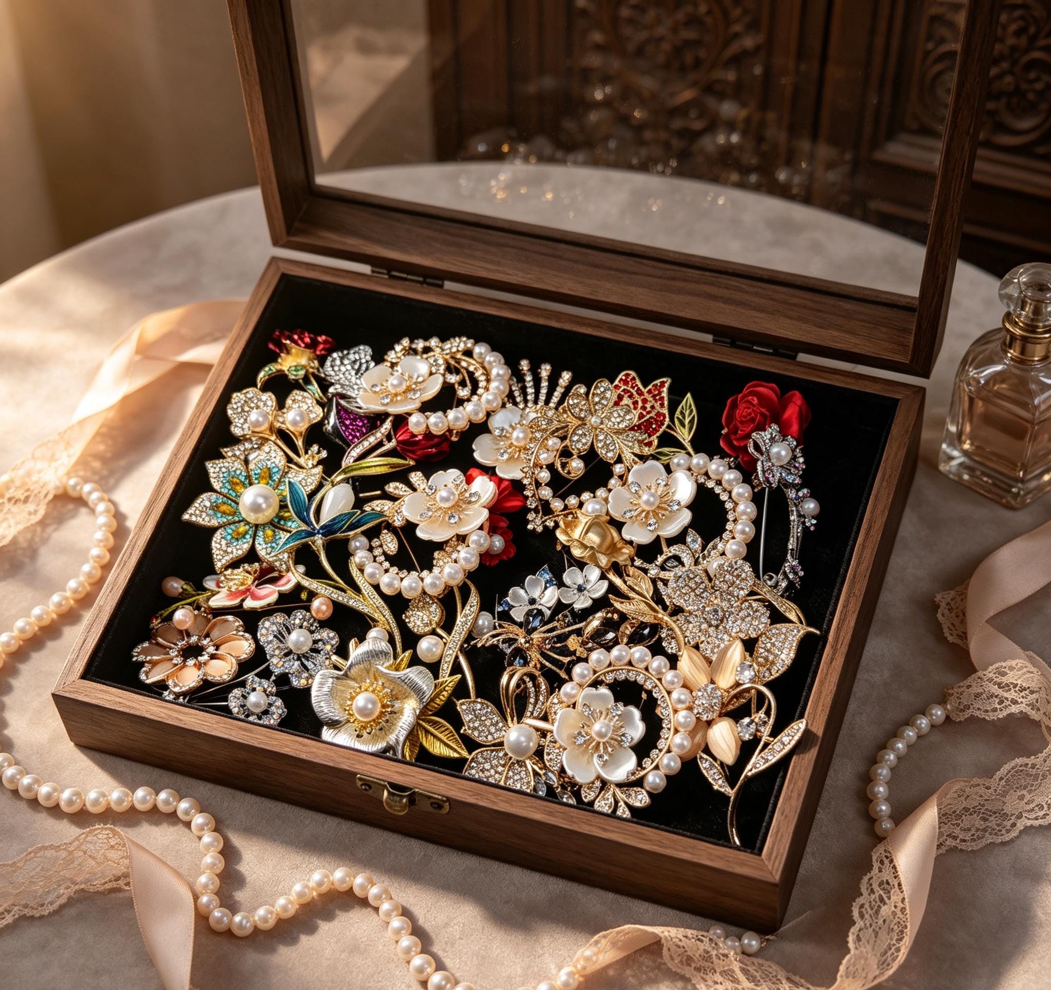 Vintage Brooch Set - Etsy