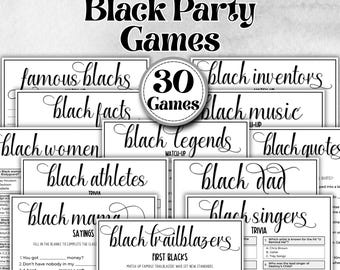 Black history Games Bundle, iconic tv shows quiz, family game night, office team building, african american, black independence, heritage