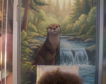 Taxidermy River Otter Pelt Relic Trading Card