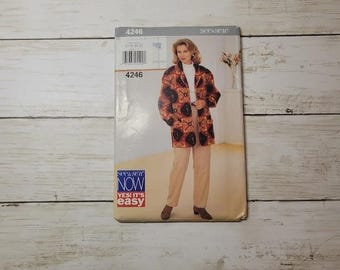 See & Sew Pattern 4246 Womens Fleece Unlined Jacket Size 18 20 22 Uncut