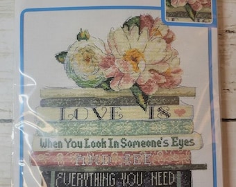 Janlynn Counted Cross Stitch Kit #997-2317 Love Is NIP 10 x 10
