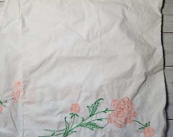 Vintage Hand Embroidered Table Runner 36 x 15"