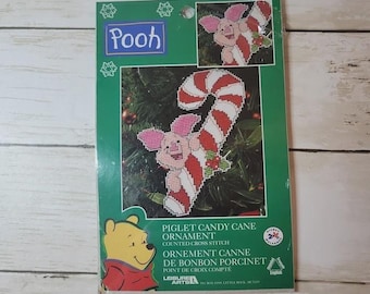 Christmas Ornament Piglet Candy Cane Counted Cross Stitch Kit #113336