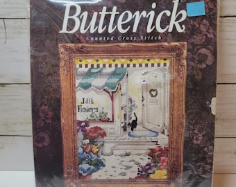 Butterick Heirloom Classics "Flower Shop" Counted Cross Stitch Kit #5282