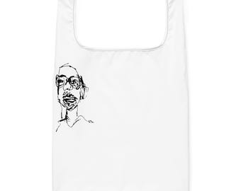 Bolsa de tela con diseño de boceto dibujado a mano / Bolsa reutilizable para artículos de artista