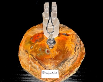 Rhodonite Mushroom Necklace