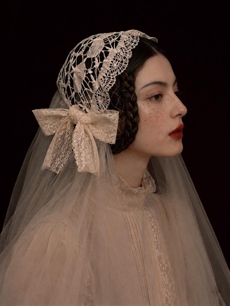 Edwardian Wedding Veil - Etsy display picture 1
