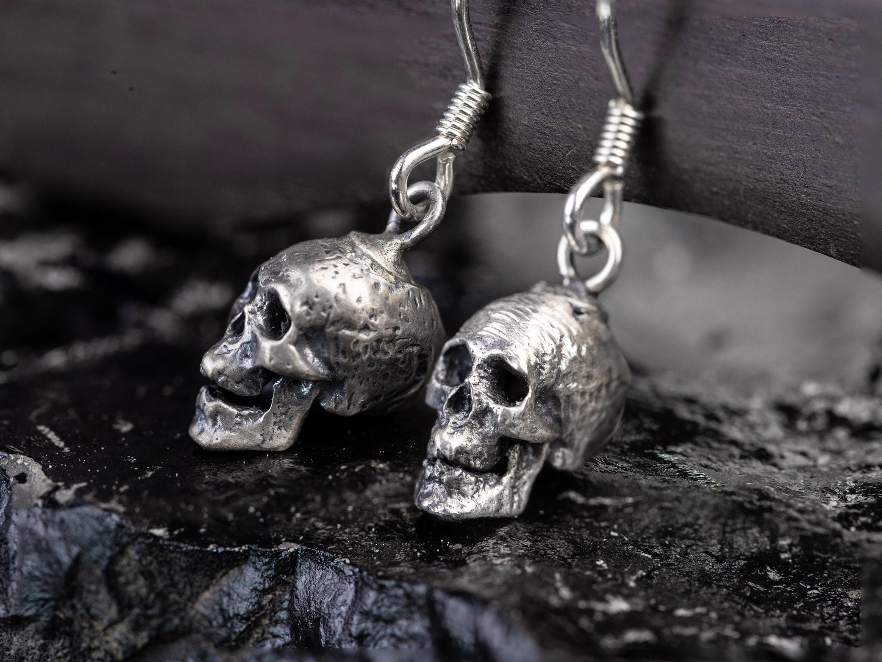 Zhushi – Skull シルバー925 ZHUSHISTUDIO - Etsy