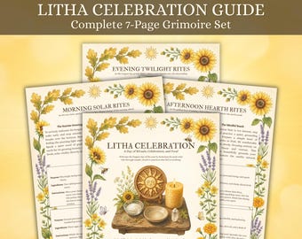 Litha Celebration Guide | Hearth Witch Grimoire, Rituals, Recipes (Digital Download)