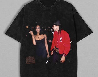 Vintage King of Pop Artistic Acid Wash T-Shirt, Michael Jackson Vintage Acid Wash Oversized T-shirt, Michael Fan Gift, King Of Pop Shirt