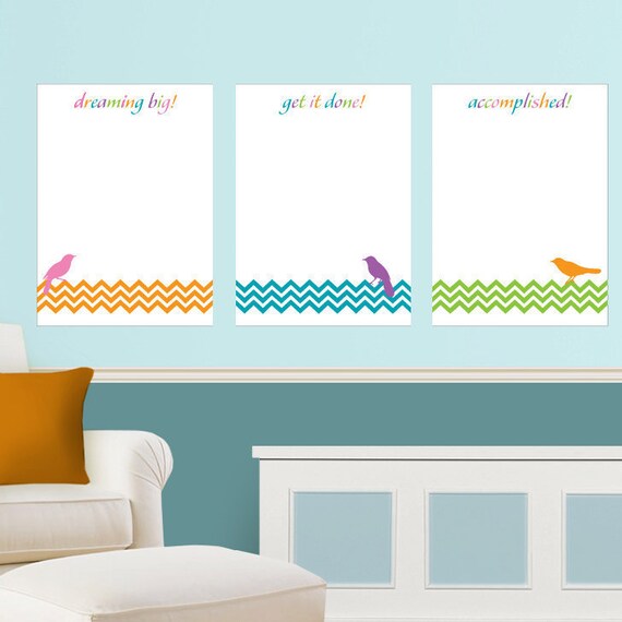 Items similar to Dry Erase Board Vinyl Wall Decals Whiteboard