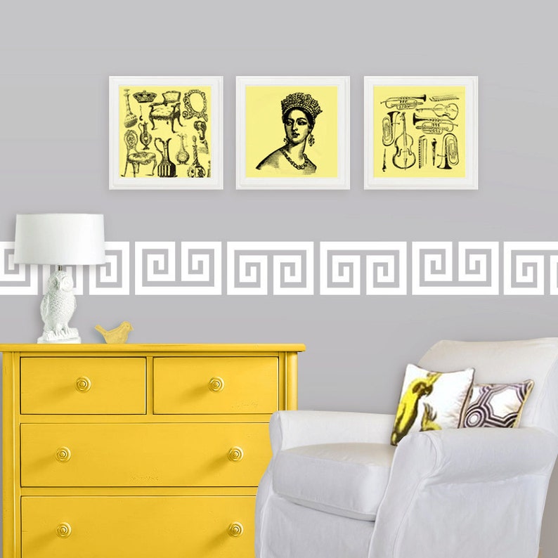 Nursery Wall Decal Border Greek Key Hollywood Image 0