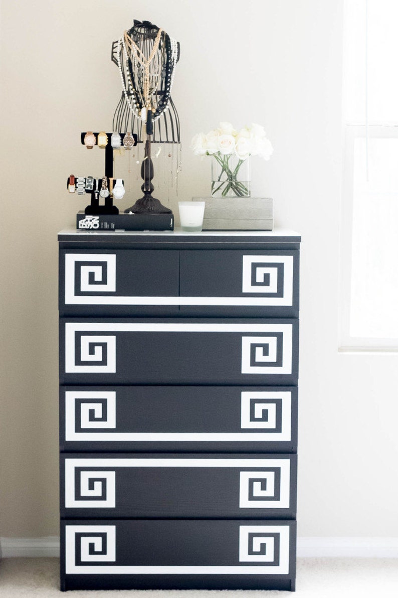 Decals For Ikea Furniture Hack Greek Key Decals For Malm Etsy