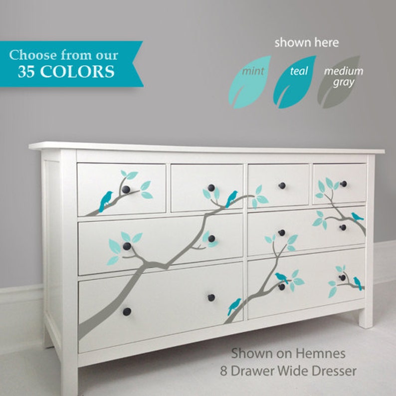 Ikea Malm or Hemnes Dresser Decal
