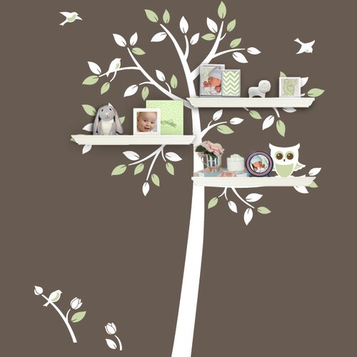 Tree Decals for Nursery Shelf Tree Wall Decal Boys Wall Etsy