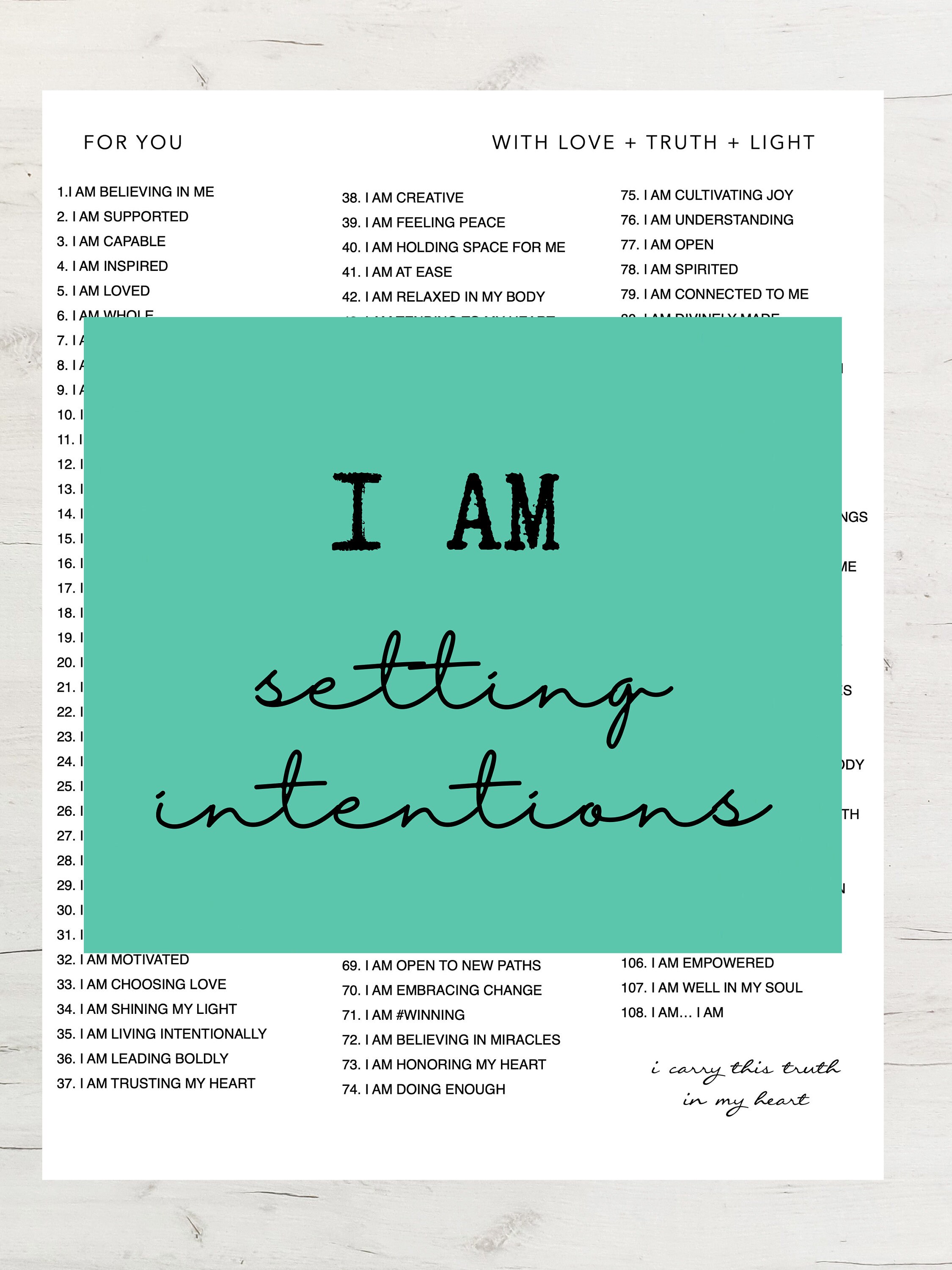 Believe in Yourself L 108 I AM Affirmations Guide L Instant 