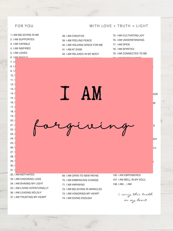 Believe in Yourself L 108 I AM Affirmations Guide L Instant 