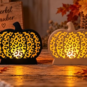 Halloween Deko 3D Druck | Kürbis Deko mit Licht | Spukhaus | Fledermaus Hallo Ween | Herbstdeko | Halloween Dekoration nach Wahl