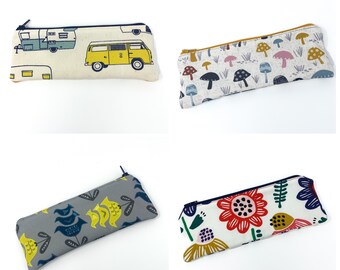 Zipper pouch, pencil pouch size.