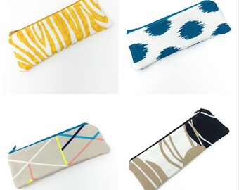 Zipper pouch, pencil pouch size.