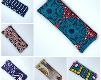 Zipper pouch, pencil pouch size. Tanzania collection