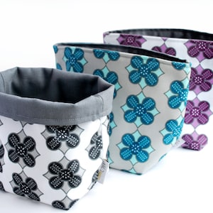 Reversible Fabric Storage Bucket -  Saule Diamond Print