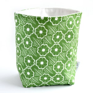 Reversible Fabric Storage Bucket Sunflower print image 3