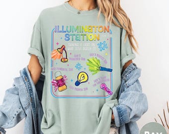 Comfort Colors Illumination Station Christian Tee, Christian Vbs 2026 Shirt, Shining A Light On Who Jesus Really is, Easter Church Shirt