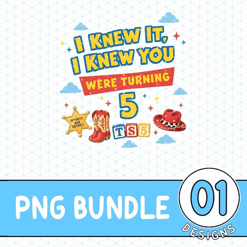 Toy Story 5 Png, I Knew It, I Knew You Png, It's A Tay Story, Disneyland Toy Story Birthday Png, Music PNG Download image 1