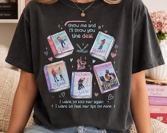 Comfort Colors Elle Kennedy Briar U Book Covers Shirt, Elle Kennedy Book Collage Shirt, Hockey Romance Era, Book Lover Gifts