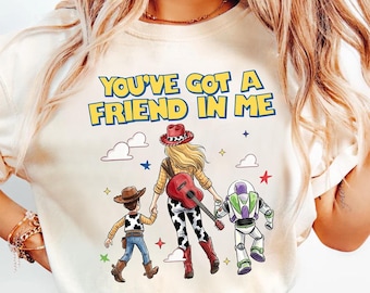 Camiseta Comfort Colors You Got A Friend In Me, Camiseta TS Jessie Cow Girl Toy Story, Camiseta Toy Story 5 I Knew It I Knew You, Camiseta WDW Disneyland