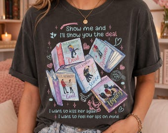 Comfort Colors Briar University Hockey Shirt, Elle Kennedy Inspired Book Collage Tee, Elle Kennedy Reader Gift, Book Lover Shirt