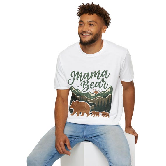 Mama Bear Shirt, Vintage Mom Tee, Mama Bear T-Shirt, Mother's Day Gift, Mom of Cubs Shirt, Mom Birthday Gift, Outdoorsy Mom Tee, Cabin Mom