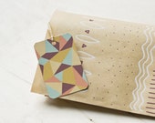 3 Eco-friendly Gift Tags "Triangles"