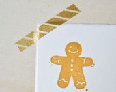 Eco-friendly rubber stamp "Gingerbread Man"