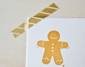 Eco-friendly rubber stamp "Gingerbread Man"