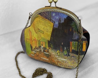 Vincent Van Gogh / Bolso Van Gogh / Cartera Van Gogh / Bolso con cierre de beso / Regalo de obra maestra / Bolso con cierre de beso / Bolso cruzado / Cartera de mano