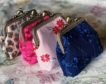 Monedero con cierre de beso, monedero, monedero con cierre de beso, bolsa para monedas, bolso de mano para monedas, cartera de mano, regalo de bolso, regalo de bolso, bolso hecho a mano, regalo de cumpleaños