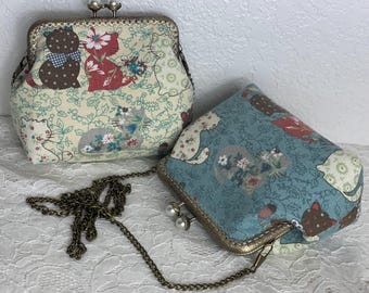 Monedero con cierre de beso, monedero, monedero con cierre de beso, bolsa para monedas, bolso de mano para monedas, cartera de mano, regalo de bolso, regalo de bolso, bolso hecho a mano, regalo de cumpleaños