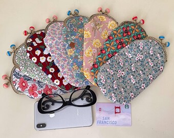 Estuche para gafas, regalo de cumpleaños, estuche para lápices, estuche para bolígrafos, estuche para gafas de sol, estuche para bolígrafos, regalo del Día de la Madre, monedero con cierre de beso, estuche para bolígrafos con cierre de beso