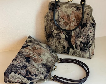 Bolso grande / Bolso Van Gogh / Regalo de cumpleaños / Bolso de hombro / Bolso con cierre de beso / Regalo del Día de la Madre / Bolso grande / Bolso con cierre de beso / Bolso de artista