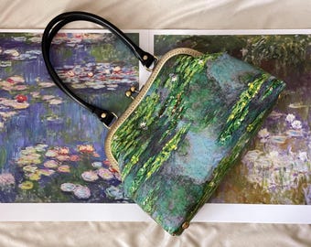 Monet Purse / Monet Paintings / Master Piece Gift / Monet's Purse / Artist Purse / Artist Monet /Water Lily / Exquisite Print Bag
